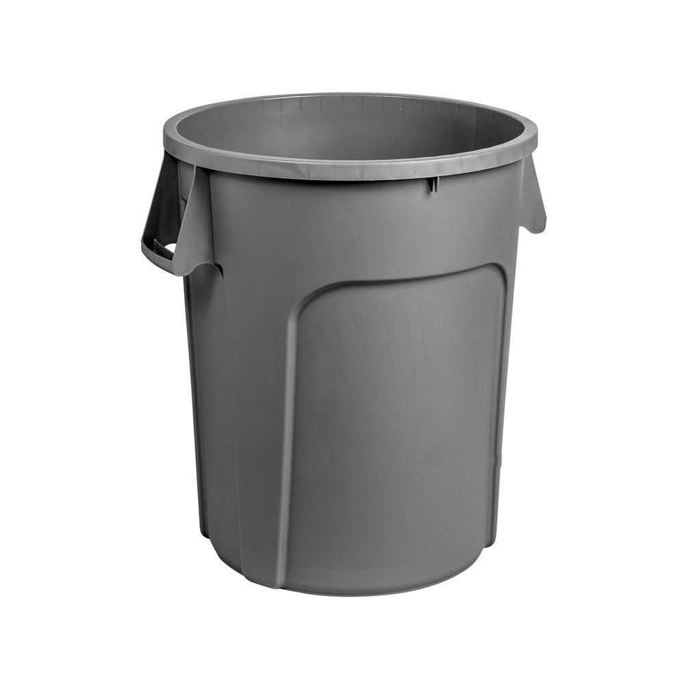 32 Gallon HD Garbage Container-Grey