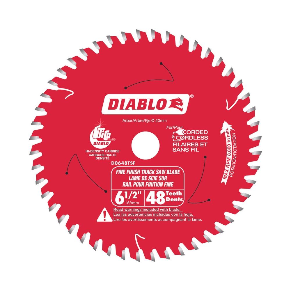 D0648TSF 6-1/2in 48-Teeth Track Saw Blade for Fine