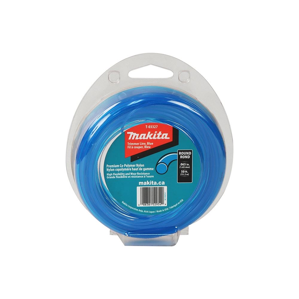 T-03327 Blue Round Trimmer Line 0.65 in 50 Ft