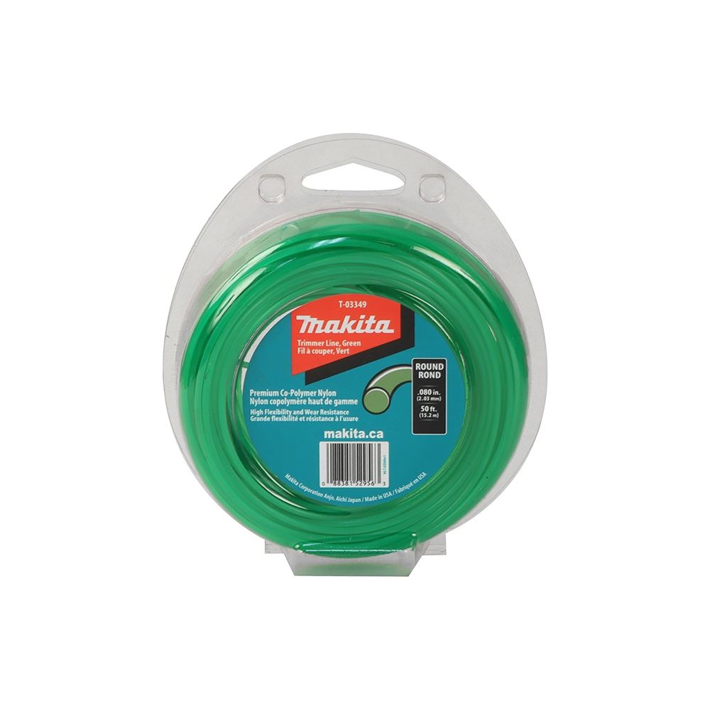 T-03349 Green Round Trimmer Line 0.80 in 50 Ft