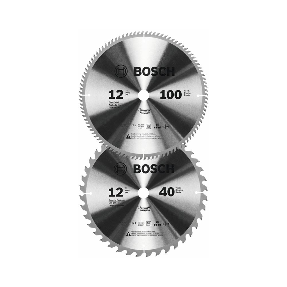 BCB12TW 12inx 40T and 100T Carbide Blade Combo Pac