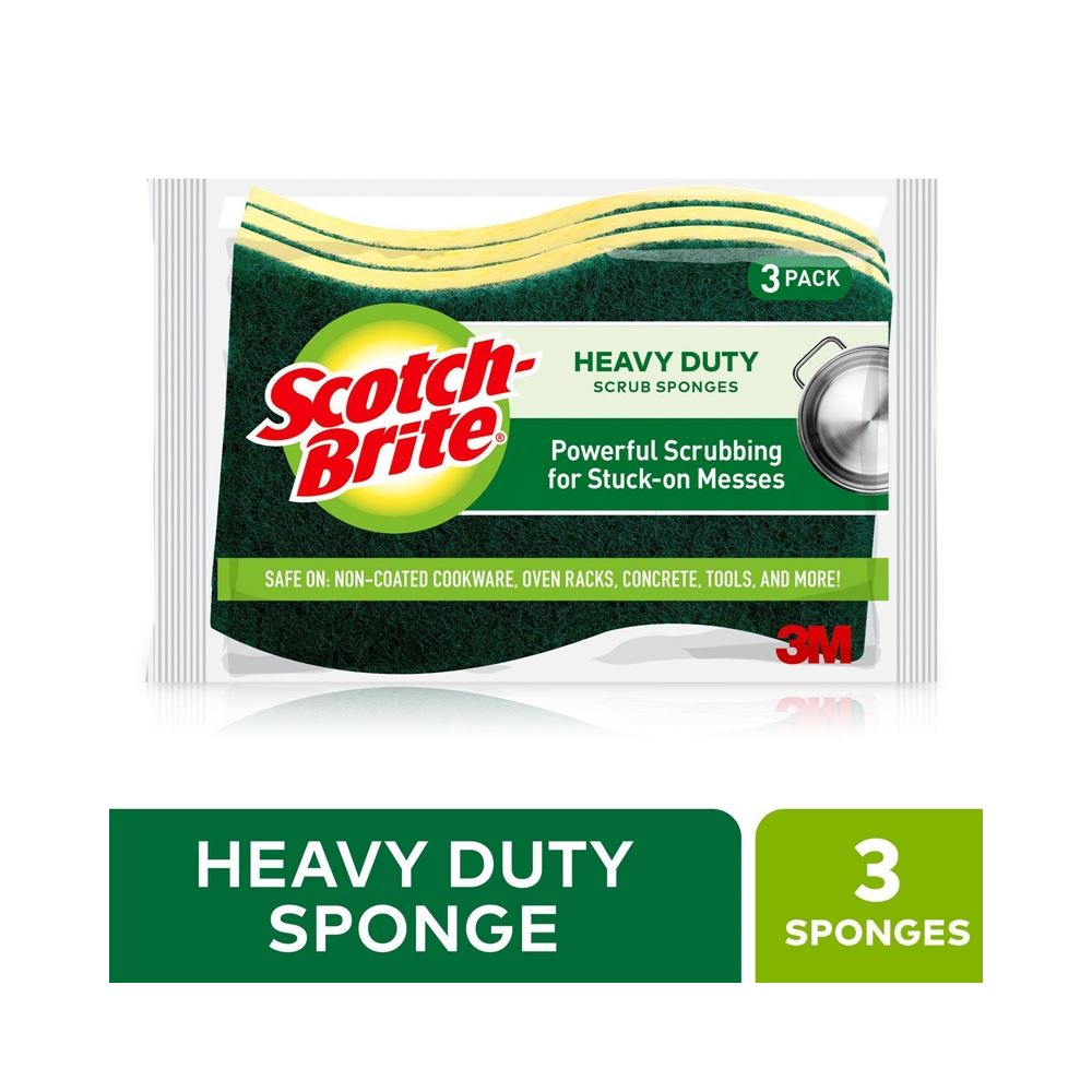 Heavy Duty Scrub Sponge - 3 Pack