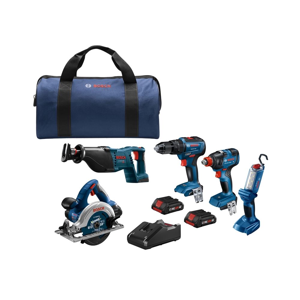 GXL18V-501B25 18V 5 Tool Combo Kit with Two In One