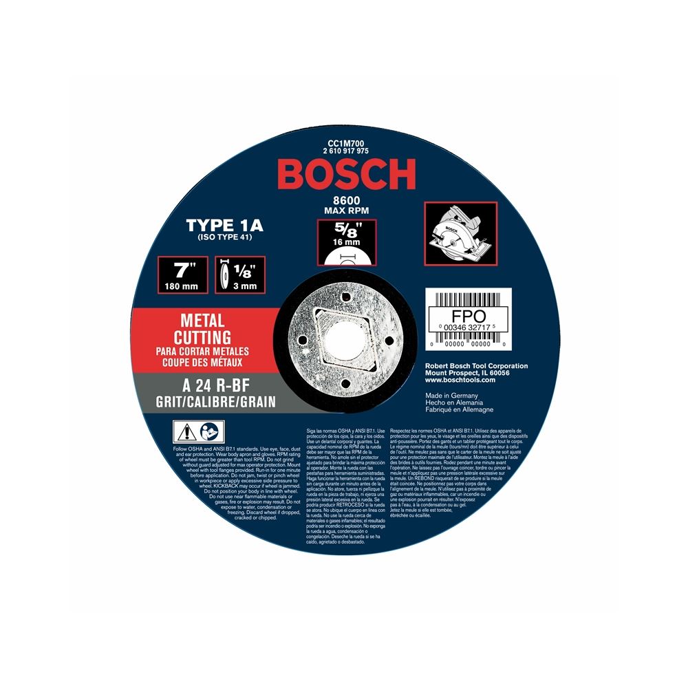 Bosch | CC1M700 7 In. x 1/8 In. 7/8 In. Arbor Type