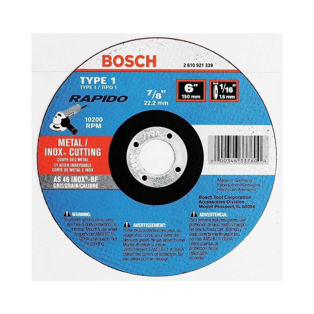 Bosch | TCW1S600 6 In. 1/16 In. 7/8 In. Arbor Type