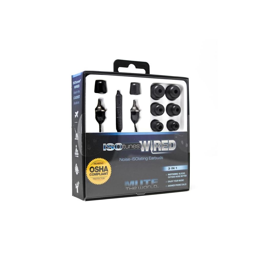 WIRED Noise-Isolating Earbuds - Black