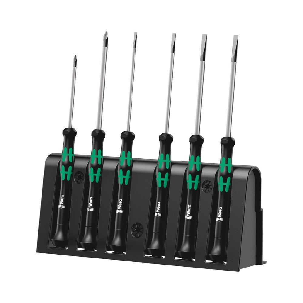 2035/6 B Screwdriver set and rack for electronic a