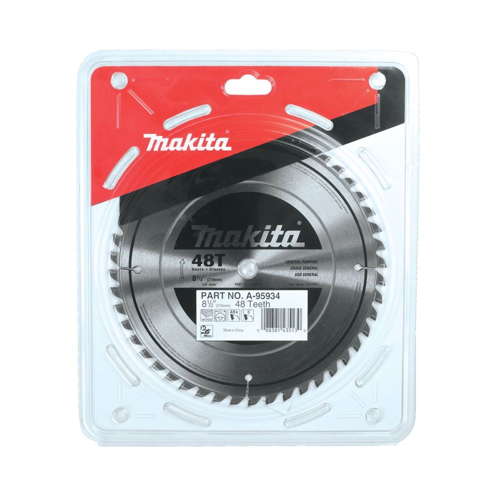 A-95934 8‑1/2in 48T Carbide‑Tipped Miter Saw Blade