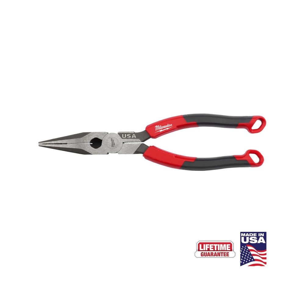 MT555 8in Long Nose Comfort Grip Pliers (USA)