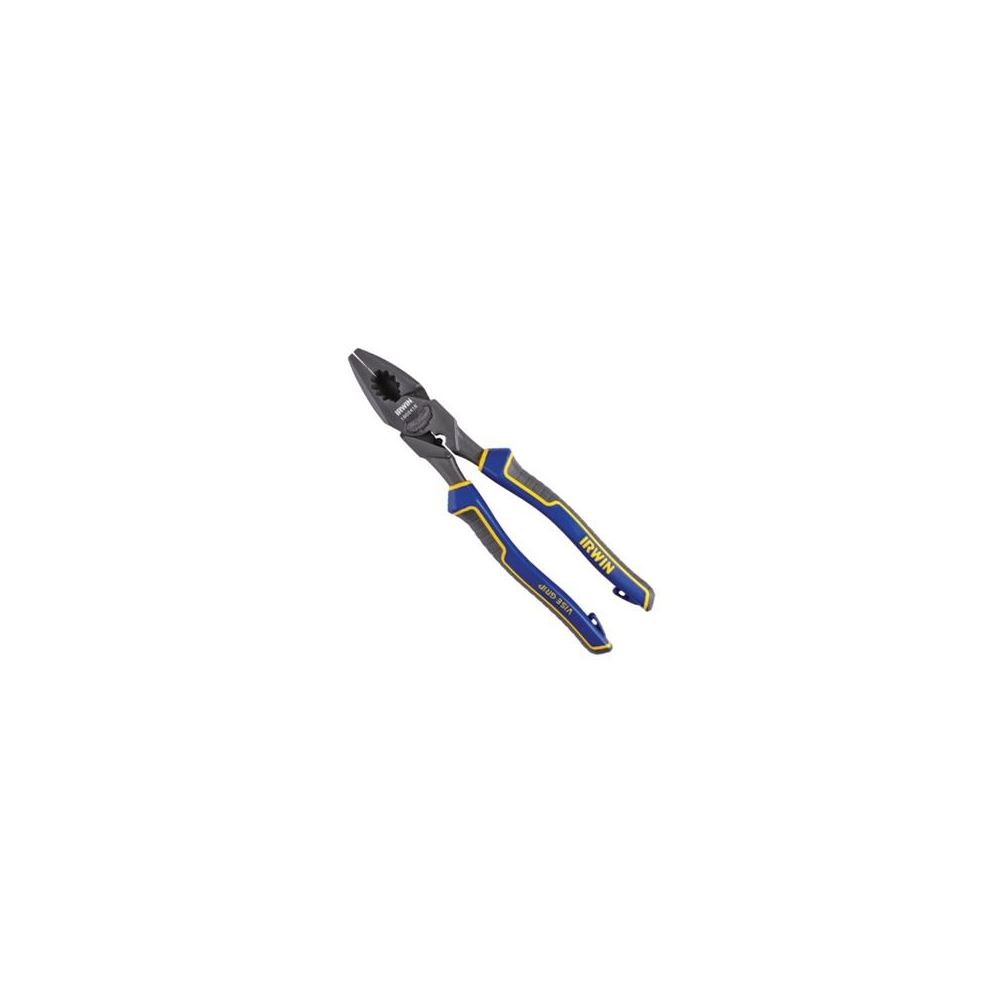 Irwin 1902416 9-1/2 High Leverage Lineman's Pliers with Fish Tape Puller  and Wire Crimper