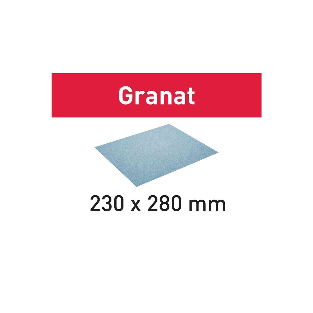 Abrasive paper 230 x280 P180 GR/10 Granat 201262