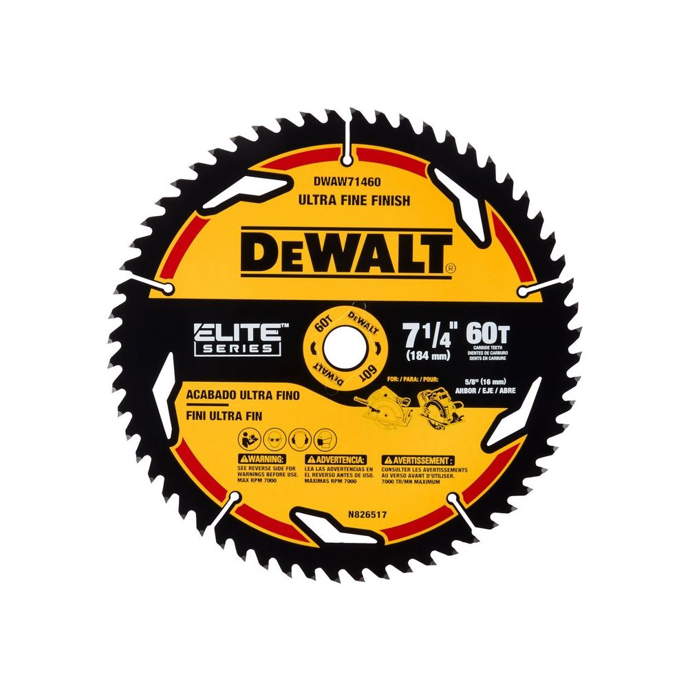 DWAW71460 7-1/4in 60T ELITE SERIES Circular Saw Bl