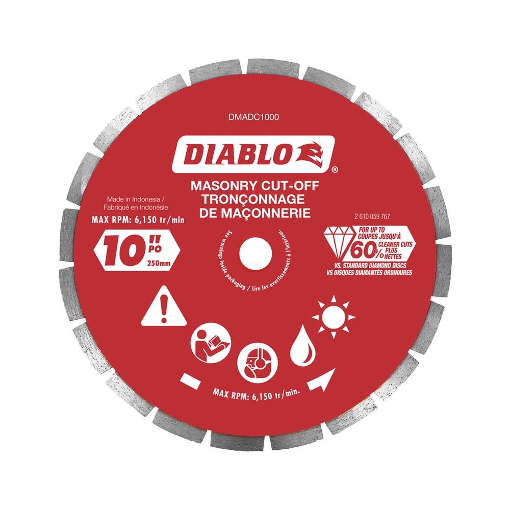 DMADS1000 10 in. Diamond Segmented Cut-Off Discs f