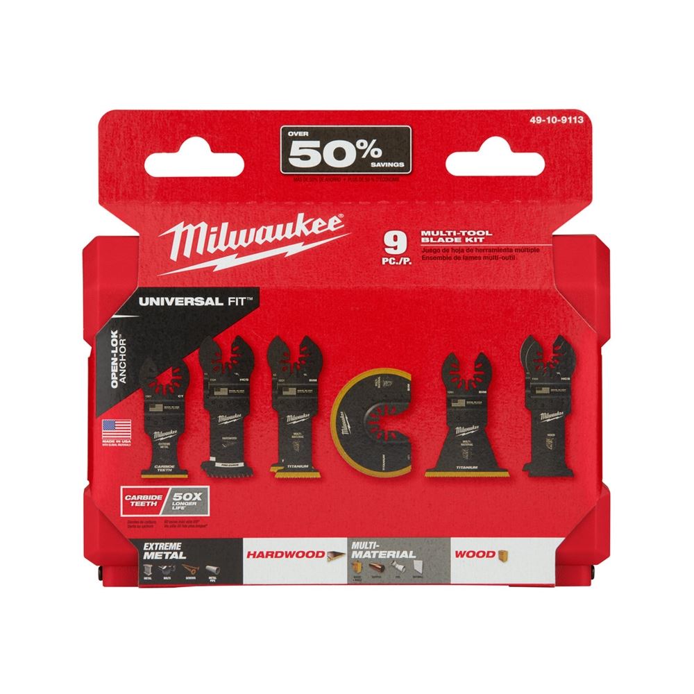 Milwaukee 49-10-9112 Open-Lok 6.42 6 Piece Multi-Tool Blade Kit