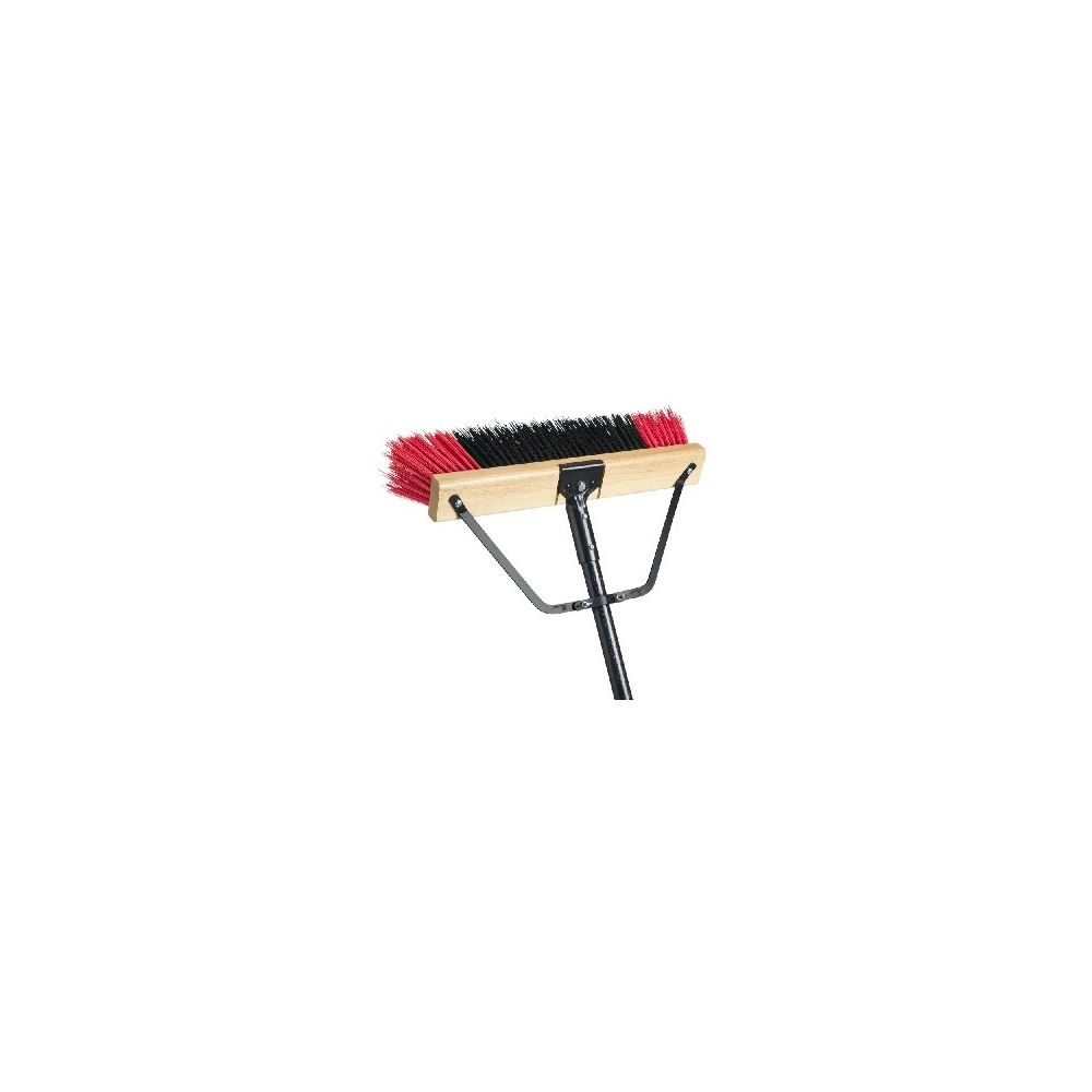 PB-700-RB18 Red Ryno Stiff Push Broom - 18in