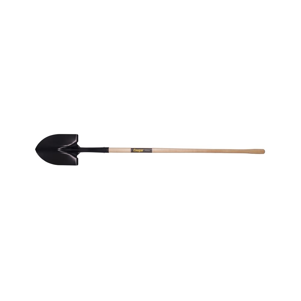 CHR2FL Round point shovel, long wood handle