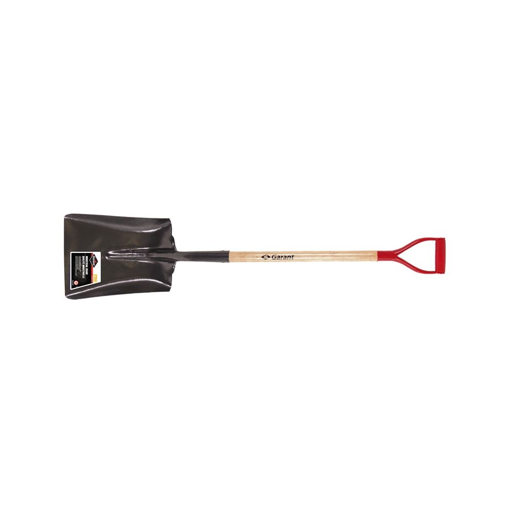 GHS6D Square point shovel, wood handle, D-grip