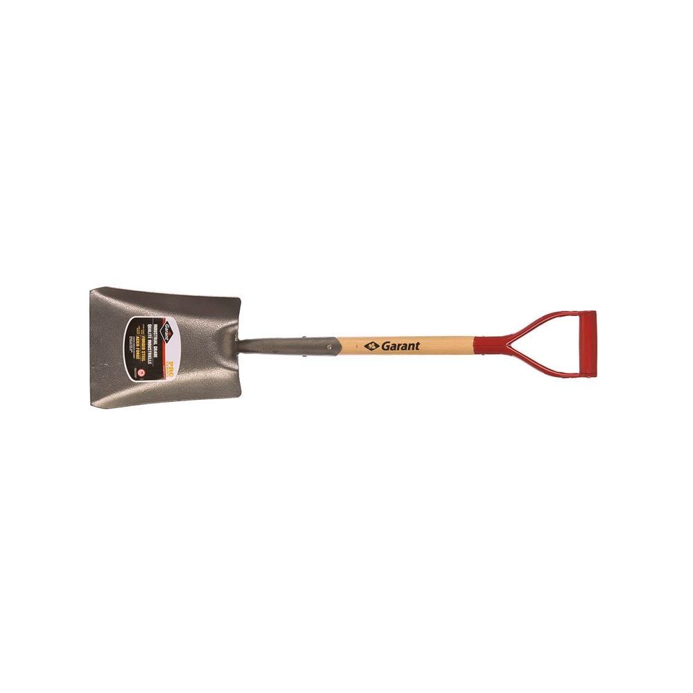 GFS2D Square point shovel, wood handle, D-grip