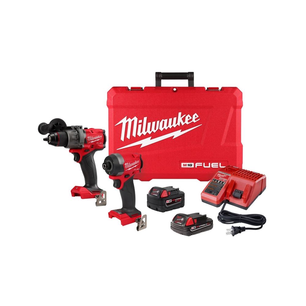 Milwaukee 3697-22CXC M18 FUEL 18V Brushless Cordless Hammer Drill and Impact  Driver Combo Kit (2-Tool)