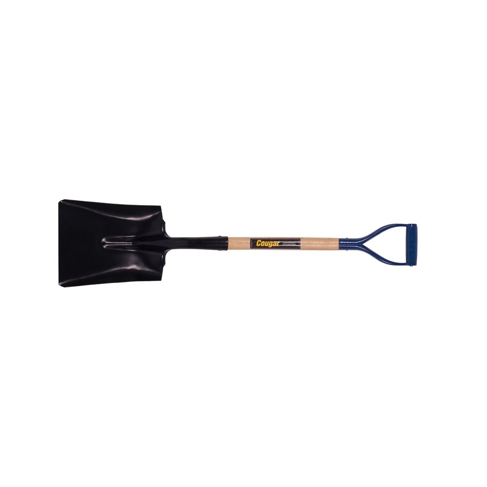 CHS2D Square point shovel, wood handle, D-grip