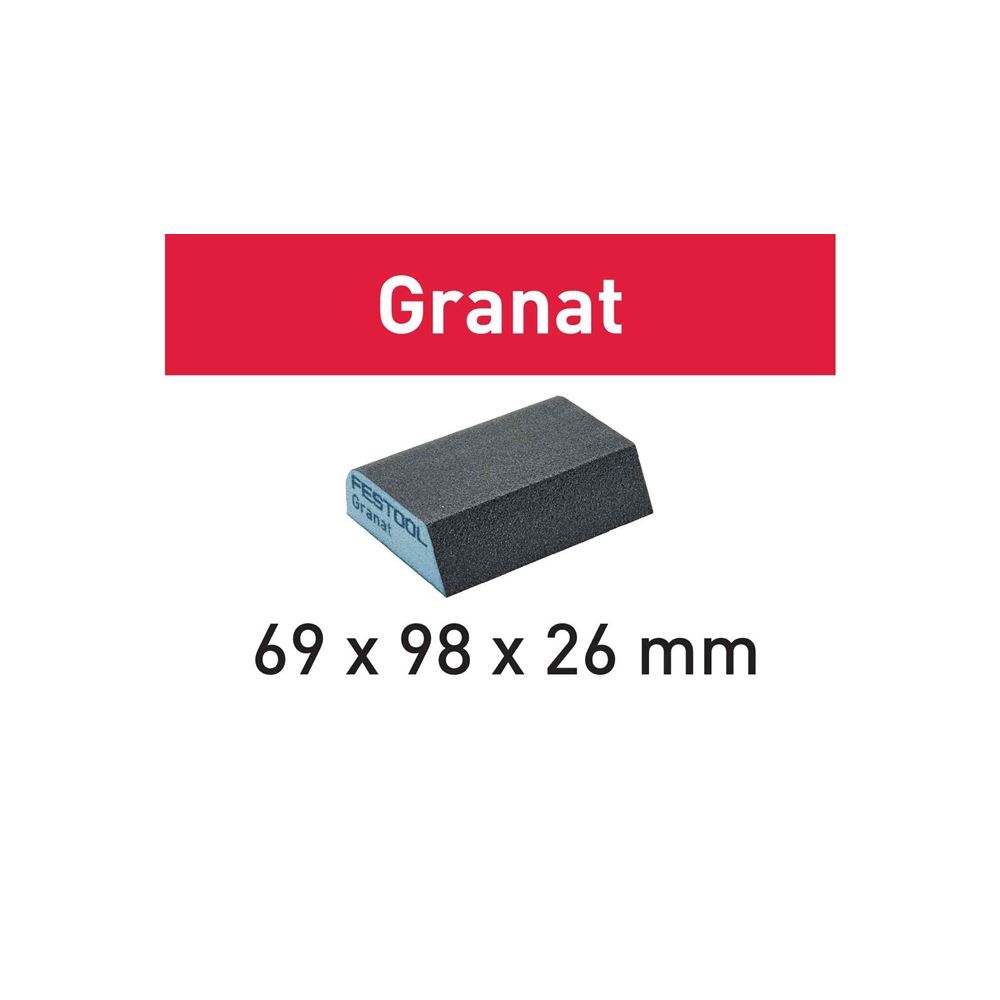 Abrasive sponge 69x98x26 120 CO GR/6 Granat 201084
