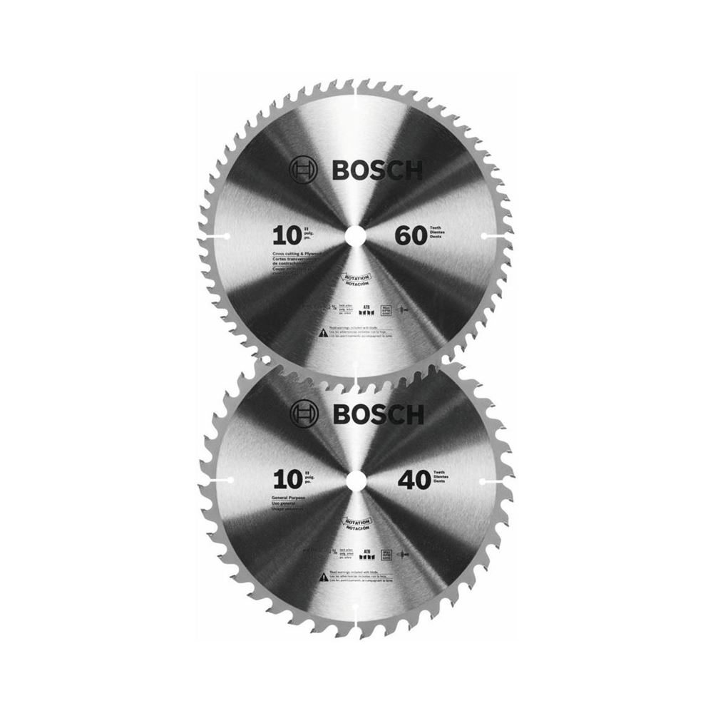 BCB10TW 10inx 40T and 60T Carbide Blade Combo Pack