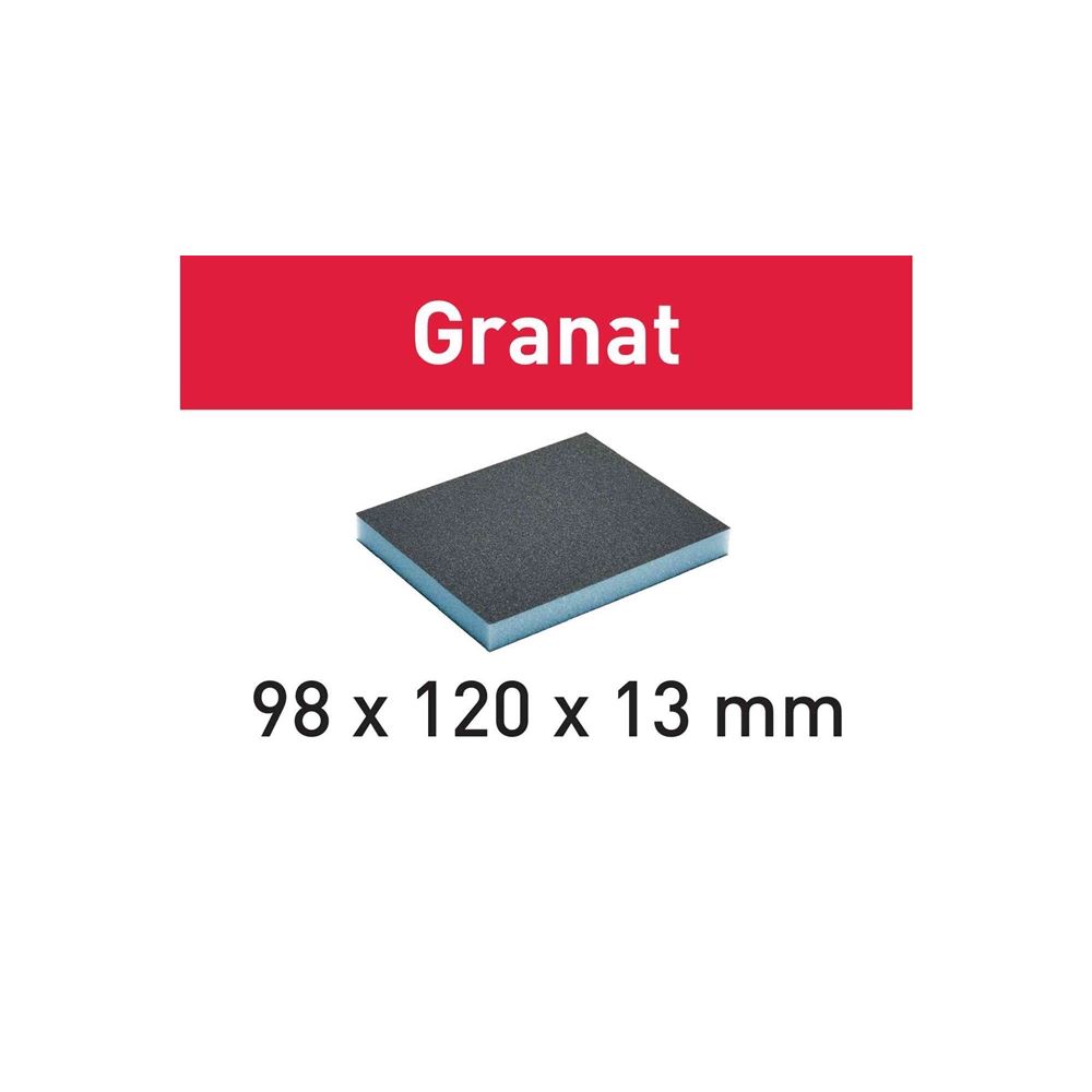 Abrasive sponge 98x120 x13 60 GR/6 Granat 201112
