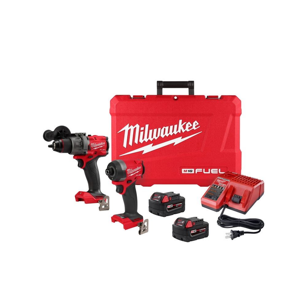 Milwaukee 3697-22 18V Lithium-Ion Brushless Cordless Hammer Drill and  Impact Driver Combo Kit (2-Tool) with (2) 5.0Ah Batteries， Charger ＆ Tool  Case のオシャレな