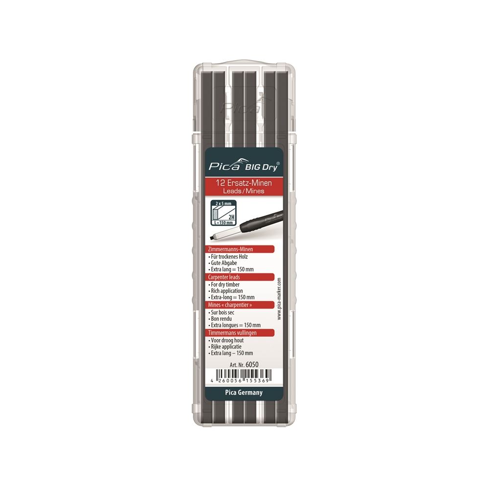 Pica BIG Dry Refill Leads 6050 Carpenter leads 2H