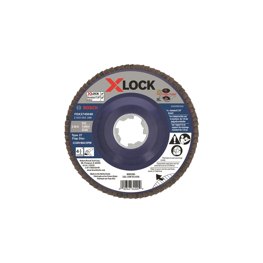 FDX2745040 4-1/2 In. X-LOCK Arbor Type 27 40 Grit