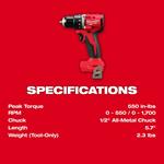 3601-20 M18 Compact Brushless 1/2in Drill/ Driv-4