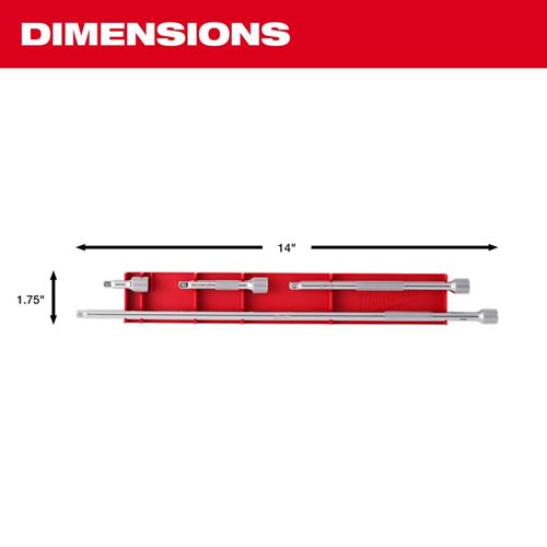 48-22-9340 4pc 1/4in Drive Extension Set-4