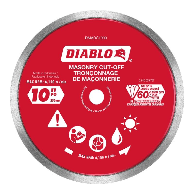 DMADC1000 10 in. Diamond Continuous Rim Cut-Off Di