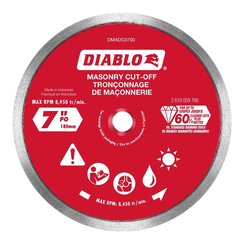 DMADC0700 7 in. Diamond Continuous Rim Cut-Off Dis